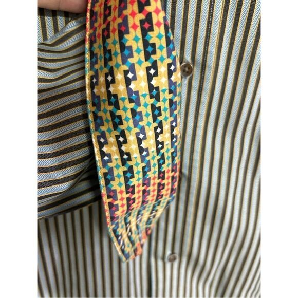 Robert Graham Extra Large (XL) Flip Cuff Striped Long Sleeve Shirt - Picture 7 of 8